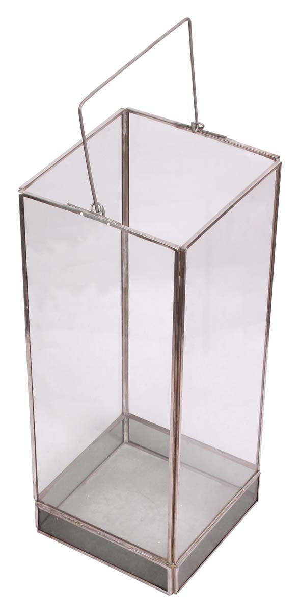 14" Lantern - Handmade in Glass & Steel - Interior Decorating Items - Home / Office Decor - Buy in Bulk Wholesale